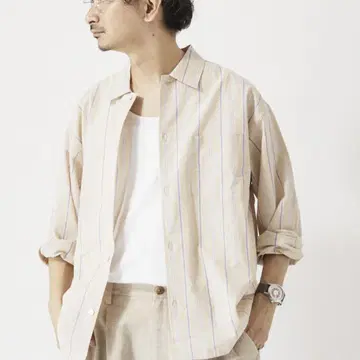 제임스 패브릭 코튼 린넨 셔츠