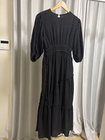 jeanasis 핀턱 코튼 티어드 원피스/943616