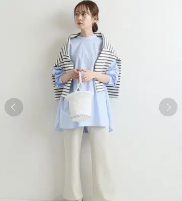 IENA 코튼 브로드 백 버튼 셔츠