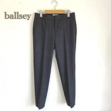 ballsey/보르지] 슬랙스 센터 프레스 스트라이프 캐시미어 혼방
