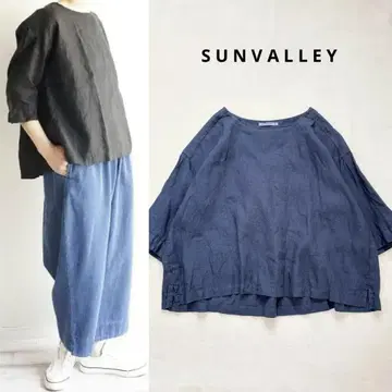 SUNVALLEY 선밸리 일본 제품 염색 7부 소매 풀오버 셔츠