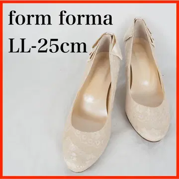 form forma*새상품*펌프스*LL-25cm*베이지 레이스*O4180