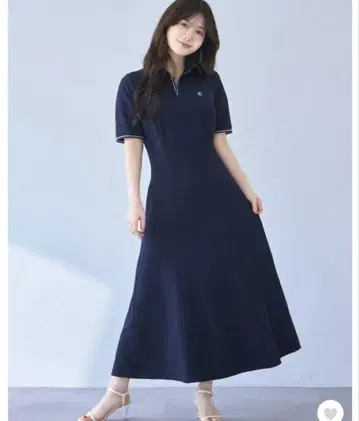 썸머 폴로 원피스: 다크 네이비 overE