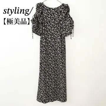 [한 번만 착용] styling/ 플라워 프린트 드레스 롱 원피스