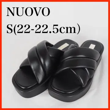 NUOVO*크로스 스트랩 샌들*22-22.5cm*블랙*O4181