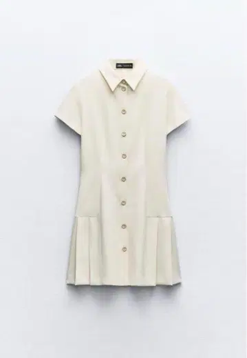 자라 카라 부착 미니 원피스 S