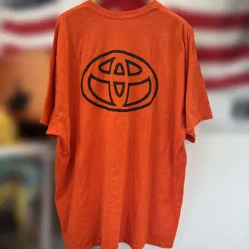 usa 구제 의류 도요타 로고 T셔츠 2XL 오렌지