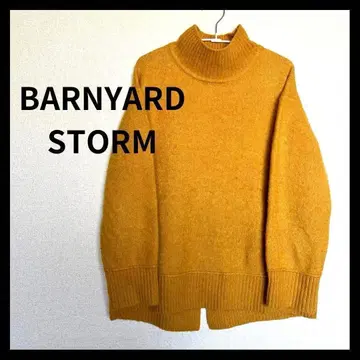 BARNYARD 스톰 니트 오버 사이즈 머스타드 사이즈