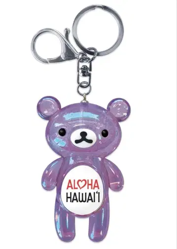 곰 모양의 키링 ALOHA HAWAII