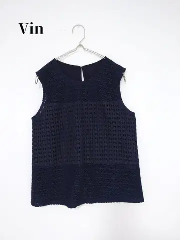 야마다야 vin 네이비 슬리브리스 탑
