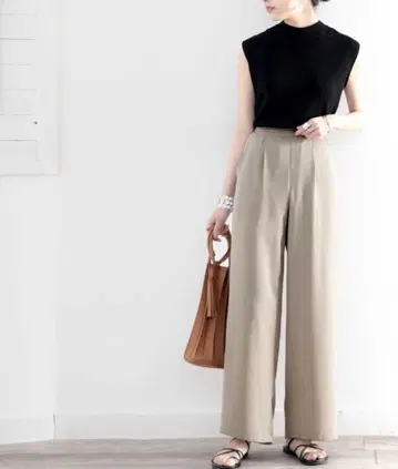 classicalelf 린넨 같은 와이드 팬츠