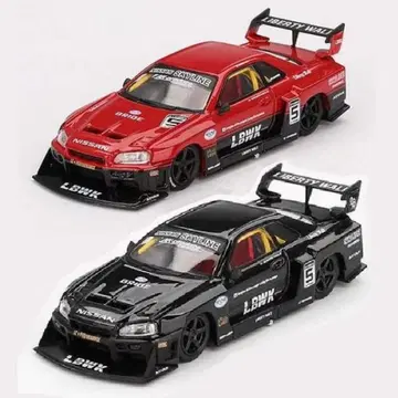 1/64 빨검 & 검정 2종 세트 LB-ER34 슈퍼 실루엣 (Y011)