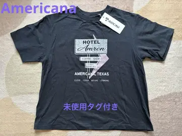 Americana 아메리카나 로고 T셔츠 흑먹색