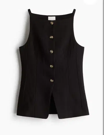 미사용 h&m 테이퍼드 허리 베스트 34 블랙