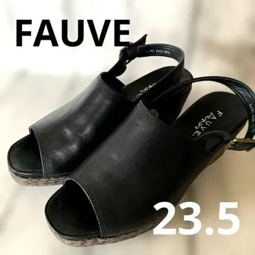 FAUVE REGAL 블랙 오픈토 샌들 23.5
