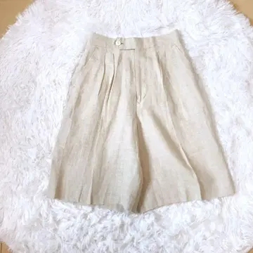 Ladies Fraditional 레어 린넨 하프 팬츠 린넨 100 턱