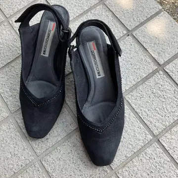 네이비 펌프스 샌들 24cm 블랙
