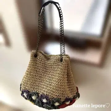 nanette lepore 카고바 가방 체인 화려한 손뜨개질