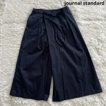 JOURNAL STANDARD 코튼 가우초 와이드 팬츠 네이비
