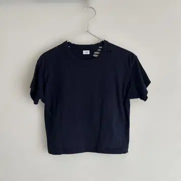 sea 데미지 가공 티셔츠 네이비