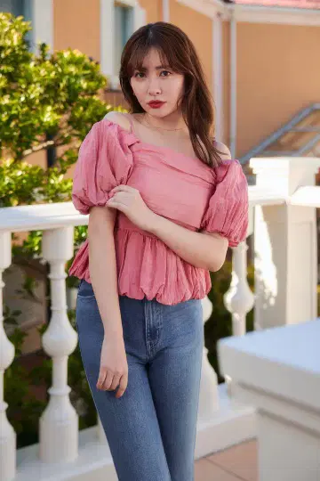 헤르립토 블룸 투웨이 톱 M