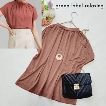 그린 라벨 릴랙싱 스탠드넥 개더 풀오버 티셔츠