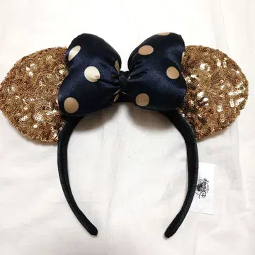 미키 귀 머리띠 네이비 골드 WDW