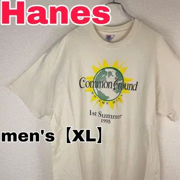 W052 [ Hanes ] 반팔 티셔츠 [ 남성용 XL ] 아이보리 계열
