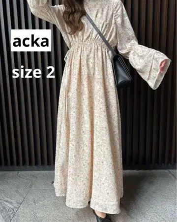 새상품급 acka 에이시케이 에이 꽃무늬 드레스 롱 원피스