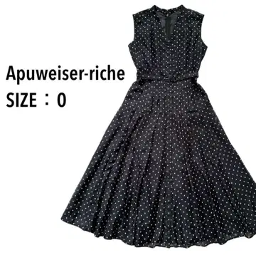 벨트 새상품 Apuweiser-riche 시어 플레어 원피스 도트