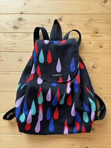 [새상품급] marimekko 마리메꼬 컬러풀 물방울 무늬 캔버스 백팩