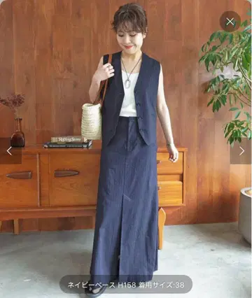 spick&span 스트라이프 린넨 스커트