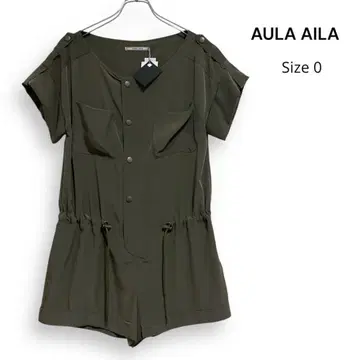 새상품 AULA AILA 아우라 아이라 올인원 반팔 카키