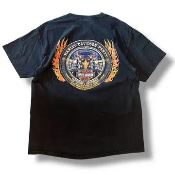 HARLEY DAVIDSON 파이어 모티브 블랙 t