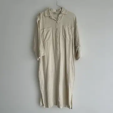Lloyd Williams 셔츠 원피스 크림색