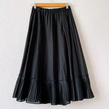 to be chic 블랙 플리츠 롱 스커트 40 L
