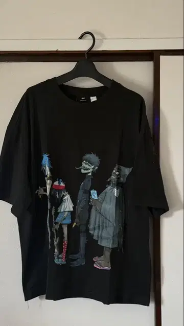 Gorillaz 티셔츠 H&M 블랙