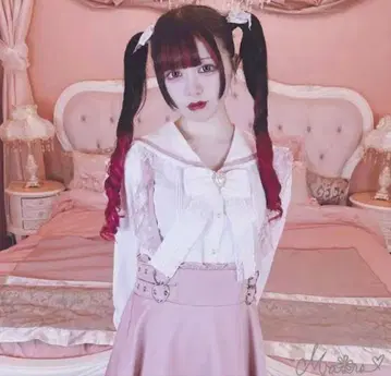 MARS 마즈 세일러 블라우스 상의 셔츠 화이트 긴팔 지뢰 양산