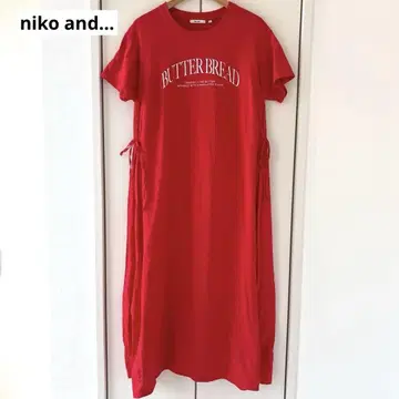 niko and... 니코 앤드 티셔츠 원피스 이소재 빨간색 사이즈 L