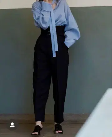 deres 데레스 시어 듀얼 블라우스 블루
