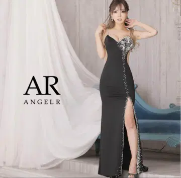 ANGELR 블랙 슬릿 드레스 S