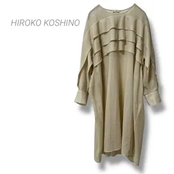 [히로코코시노] HIROKO KOSHINO 양품 프릴 시어 블라우스 롱