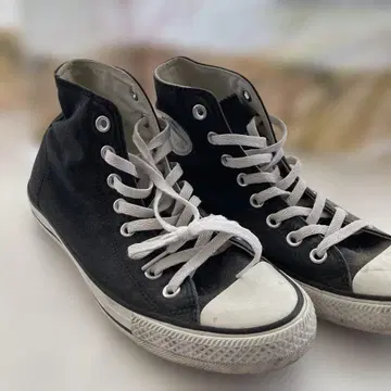CONVERSE 블랙 하이컷 스니커즈 71/2