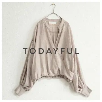 택 포함 새상품 TODAYFUL 카슈쿨 쉬폰 블라우스 베이지