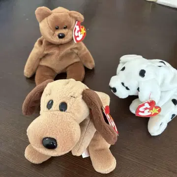 Ty 봉제 인형 개 곰 3점 세트