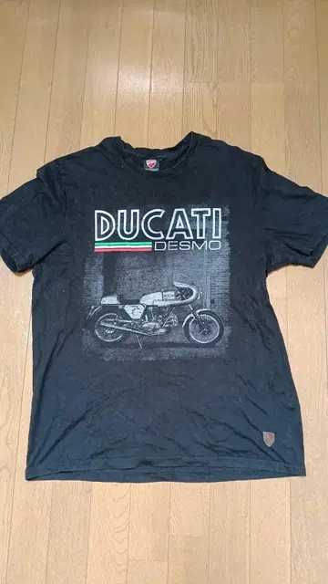 DUCATI 바이크 프린트 티셔츠 블랙 L