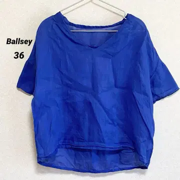 Ballsey 투모로우랜드 반팔 티셔츠 린넨 100% 파랑 36