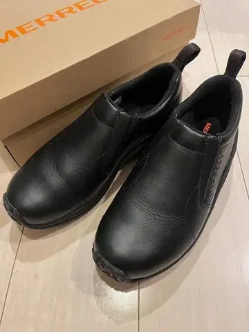 [미사용에 가까움] 머렐 정글 모크 천연 가죽 가죽 블랙 25.5cm