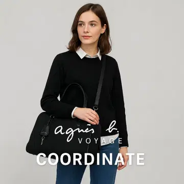 agnes b. VOYAGE 2WAY 숄더백 블랙 자물쇠 A4