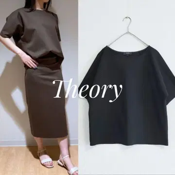 새상품급 Theory 띠어리 코튼 분또 래글런 탑 워셔블 블랙